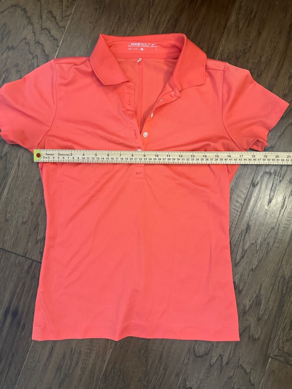 Nike Women’s S Coral Dri-Fit Button Collar Golf Short Sleeve Polo - Picture 5 of 8